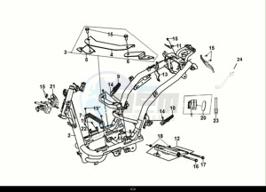 FIDDLE IV 125 (XG12W1-EU) (M0-M3) drawing FRAME BODY - ENGINE MOUNT