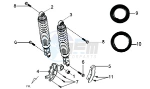 VS 125 drawing REAR SUSPENSION