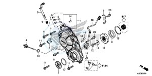 CBR650FAH 2ED - (2ED) drawing RIGHT CRANKCASE COVER