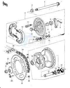 KX 250 A (A4-A5) drawing REAR HUB_BRAKE_CHAIN -- 78-79- -