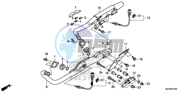 EXHAUST MUFFLER (VT750C/C2S/CA/CS)