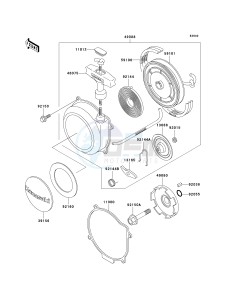 KVF 400 A [PRAIRIE 400 4X4] (A2) [PRAIRIE 400 4X4] drawing RECOIL STARTER