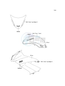 EX 650 C [NINJA 650R] (C9F) C9F drawing DECALS-- BLUE- --- CN- -