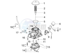 Runner 125 ST 4T E3 (EMEA) drawing Carburetor's components