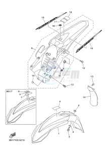 YZ450FX (B917 B918 B919 B919 B91A) drawing FENDER