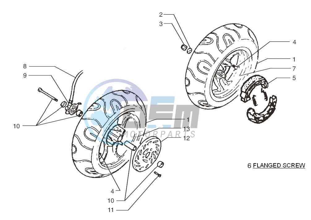 Front wheel-Rear wheel