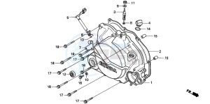 NSR75 drawing RIGHT CRANKCASE COVER