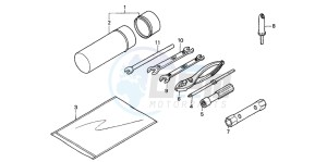 TRX400FA FOURTRAX AT drawing TOOLS