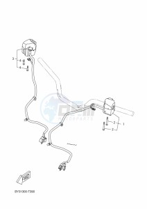 YP125RA XMAX 125 ABS (B9Y1) drawing HANDLE SWITCH & LEVER