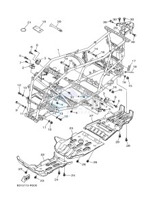 YFM700FWAD GRIZZLY 700 (B1AT) drawing FRAME