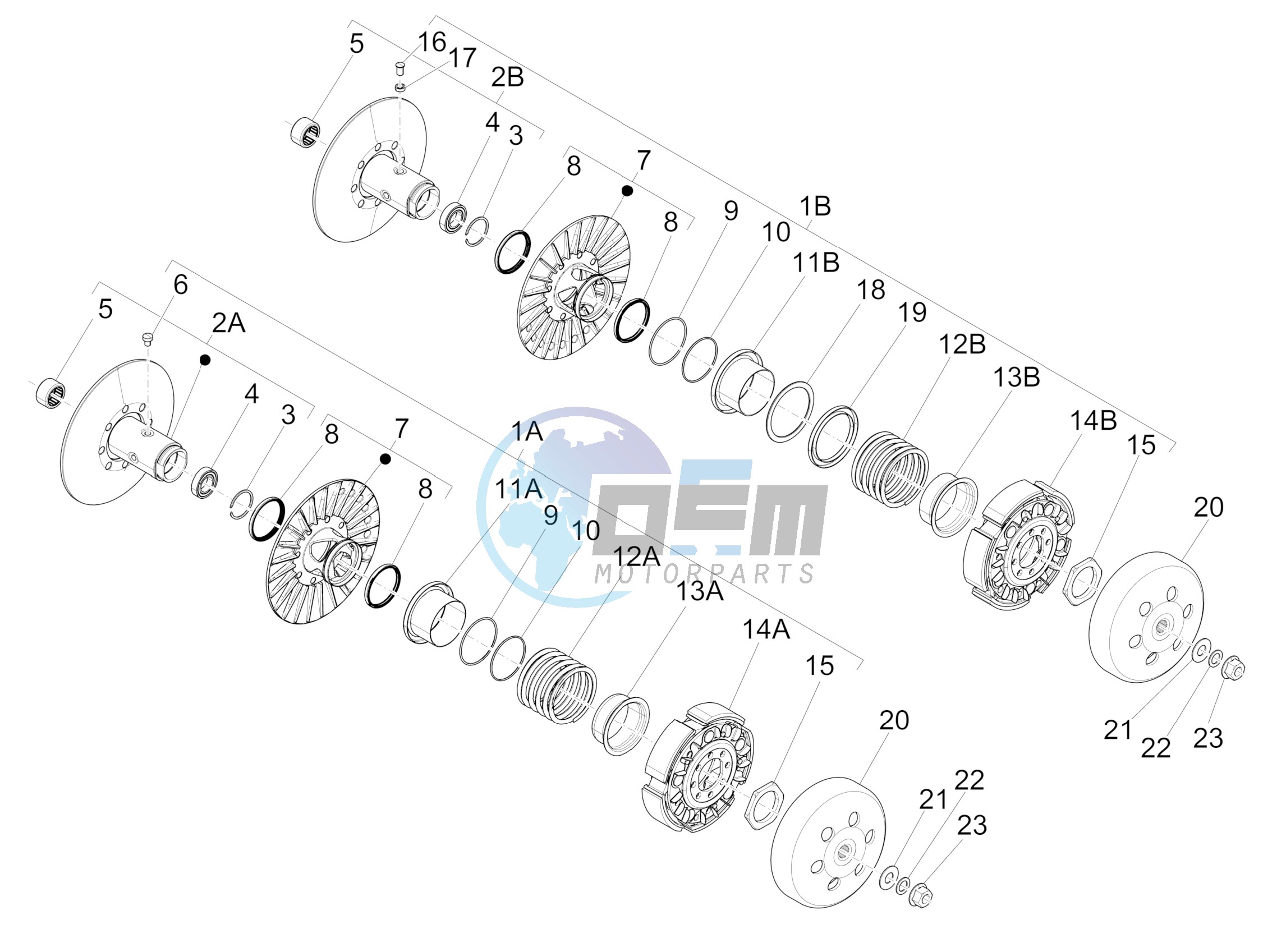 Driven pulley