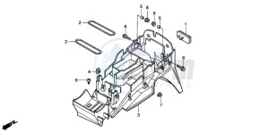 CB1100SF drawing REAR FENDER