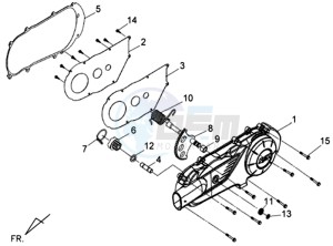 SYMPHONY 125 SR drawing CRANKCASE COVER LEFT