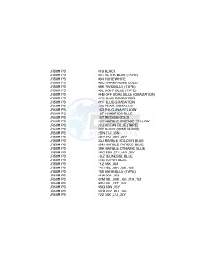 JR50 (P3) drawing * COLOR CHART *