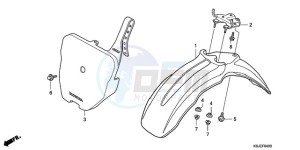 CRF100F9 Australia - (U) drawing FRONT FENDER