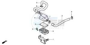 VT750C drawing SUB AIR CLEANER