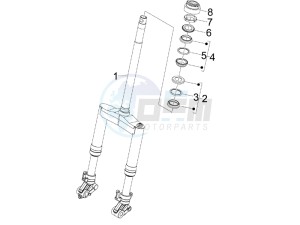 Runner 50 SP SC drawing Fork steering tube - Steering bearing unit