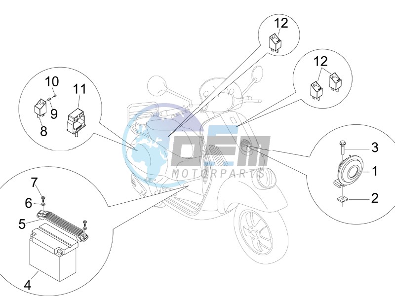 Remote control switches - Battery - Horn