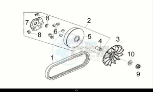 JOYMAX Z+ 125 (LW12W2-EU) (E5) (M1) drawing MOVABLE DRIVE FACE