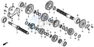 VT750C2 drawing TRANSMISSION