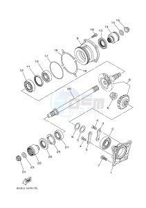 YFM700FWB KODIAK 700 KODIAK 700 HUNTER (B16N) drawing MIDDLE DRIVE GEAR