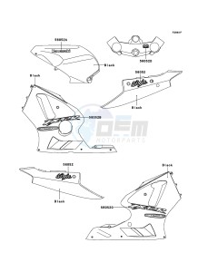 NINJA ZX-12R ZX1200-B4H FR GB GE XX (EU ME A(FRICA) drawing Decals(Black)