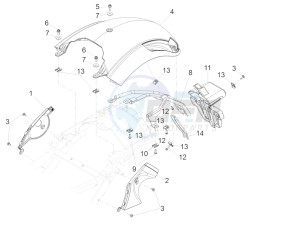 California 1400 Touring SE ABS 1380 drawing Rear mudguard