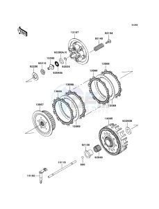 KX250F KX250YCF EU drawing Clutch