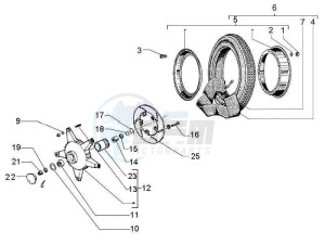 PX 125 30 Anni drawing Front wheel