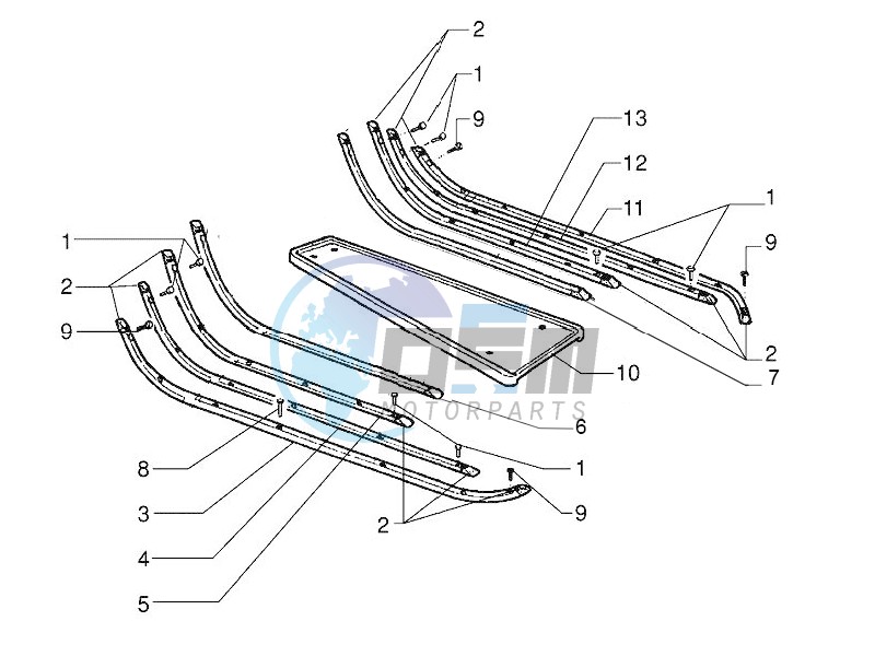 Central cover - Footrests