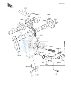 KZ 550 A (A3-A4) drawing CAMSHAFTS_CHAIN_TENSIONER -- 82-83 A3_A4- -