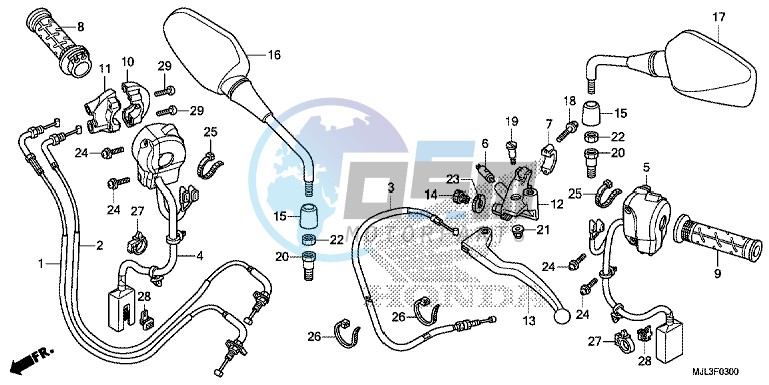 HANDLE LEVER/ SWITCH/ CABLE ( NC750X/ XA)