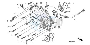 CBF1000TA France - (F / ABS CMF) drawing RIGHT CRANKCASE COVER