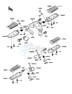 EN 450 A [454 LTD] (A6) [454 LTD] drawing FOOTRESTS