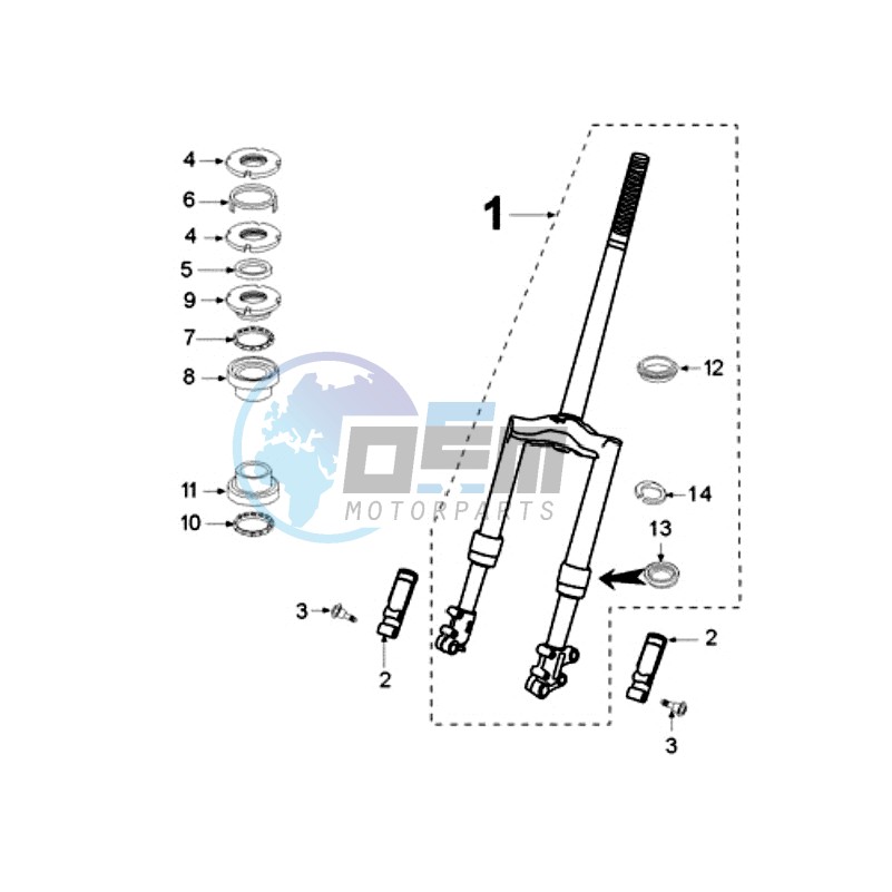 RMO FRONT FORK AND STEERINGHEAD