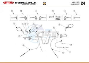 HOBBY-BYE-BIKE-EURO4-BLACK drawing HANDLEBARS