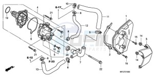 CB600FA39 UK - (E / ABS MKH ST) drawing WATER PUMP