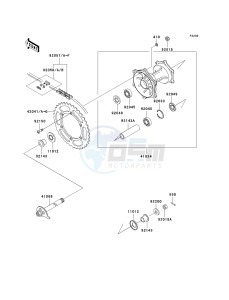 KLX 250 D [KLX250R] (D2-D4) [KLX250R] drawing REAR HUB