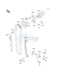 KVF 360 A [PRAIRIE 360 4X4] (A6F-A9F) A8F drawing CAMSHAFT-- S- -_TENSIONER