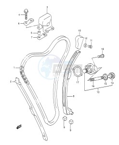 GSX-R1100 (E28) drawing CAM CHAIN