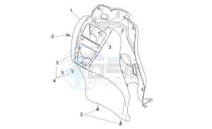 Scarabeo 50 2t e2 (eng. piaggio) drawing Front body IV - Front fairing