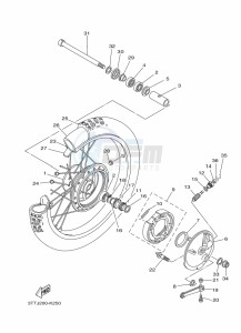 DT125 (3TTW) drawing FRONT WHEEL