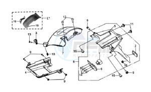 GTS 125 EURO 3 drawing REAR FENDER