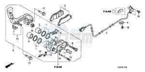 VFR1200FD VFR1200F UK - (E) drawing REAR BRAKE CALIPER (VFR1200F)