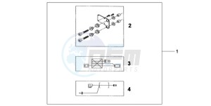 CBF600NA9 France - (F / ABS CMF) drawing HEATED GRIP ATT. KIT