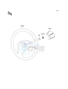 KAF 620 J [MULE 3010 TRANS4X4] (J6J-J8F) J7F drawing STEERING WHEEL