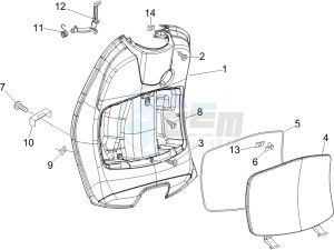 LX 50 2T D drawing Front glovebox - Knee-guard panel