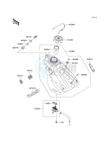 KX 250 T [KX250F] (7F) T7F drawing FUEL TANK