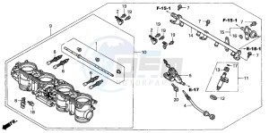 CBR900RE drawing THROTTLE BODY (ASSY.) (CBR900RR2,3)