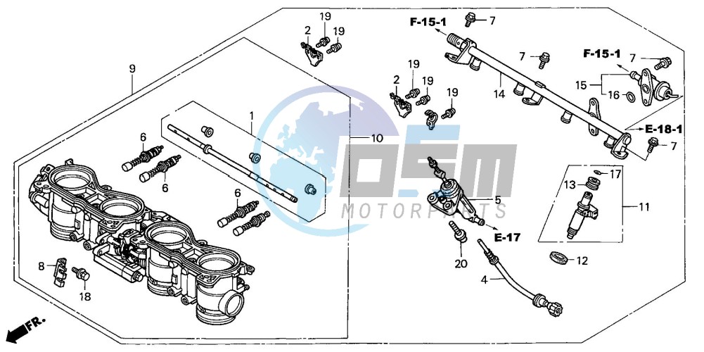 THROTTLE BODY (ASSY.) (CBR900RR2,3)